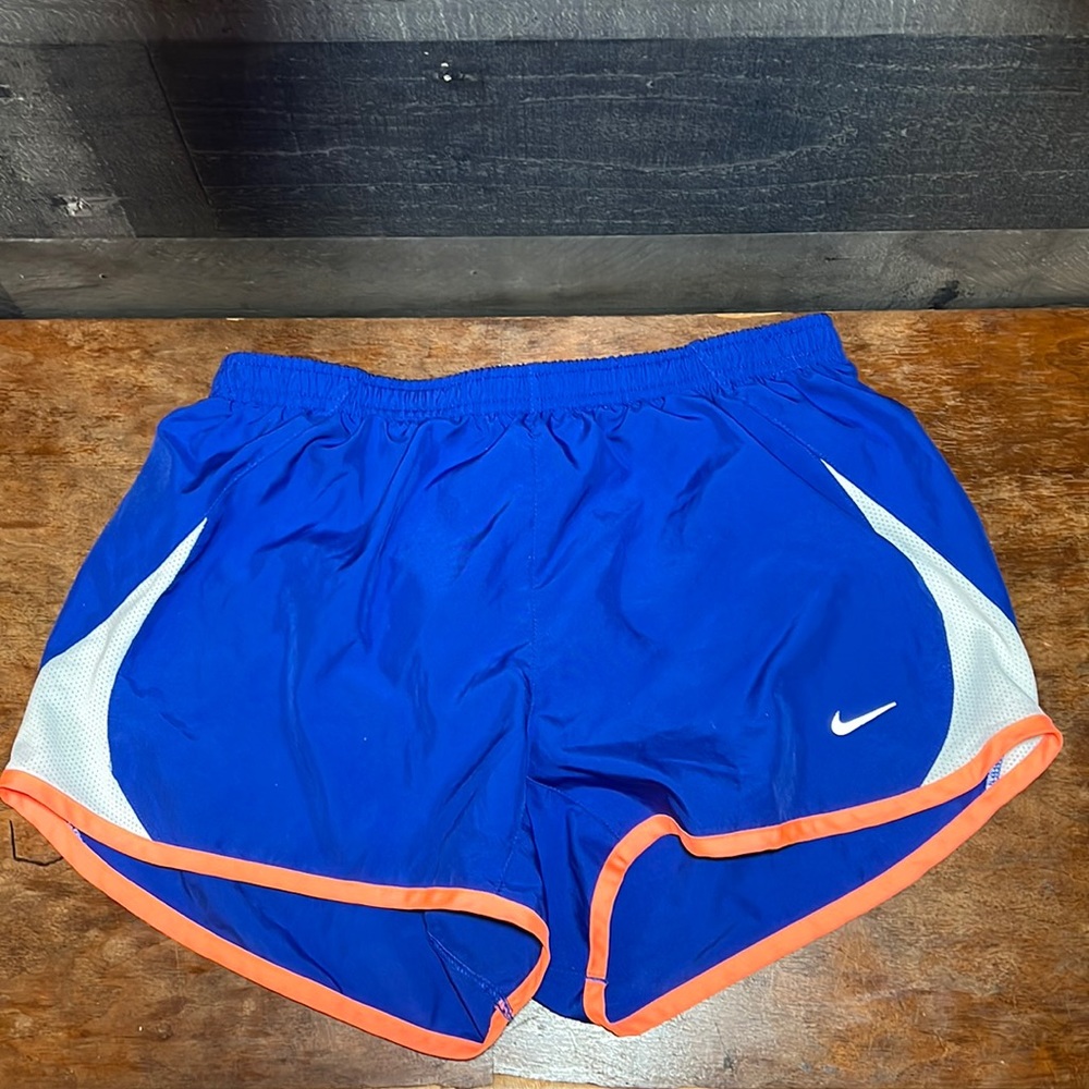 Blue Gray and Orange Nike Athletic Shorts